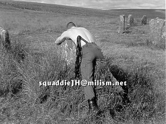 Dartmoor stone circle back flogging
