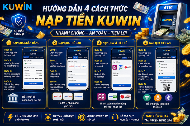 Các bước nạp tiền đơn giản